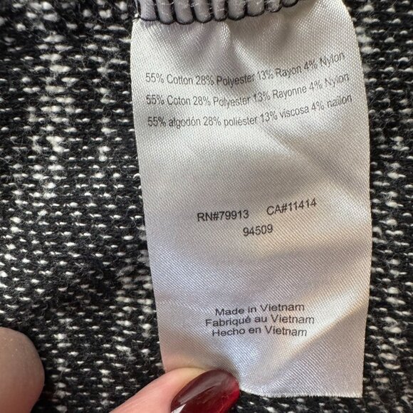 Motherhood Maternity Gray White Waterfall Cardigan Sweater Womens‎ M Textured - Picture 4 of 6